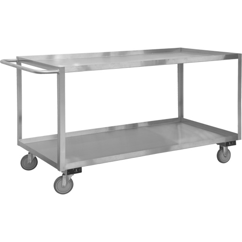 Chariot avec tablettes de calibre industriel, 2 Tiers, 18-1/8" la x 42" h x 35" p, Capacit&eacute; 1200 lb Helyx Safety & Industrial Supplies