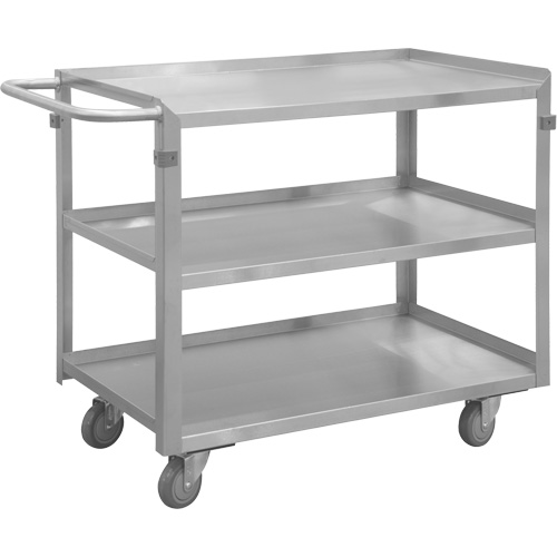 Chariot avec tablettes de calibre industriel, 3 Tiers, 16-3/4" la x 34" h x 30-7/16" p, Capacit&eacute; 600 lb Helyx Safety & Industrial Supplies