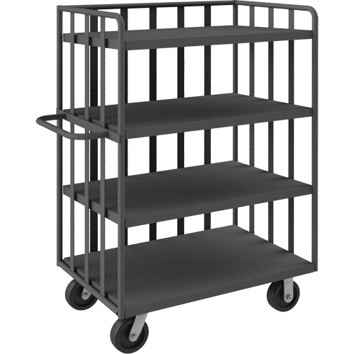 Chariot &agrave; tablettes ouvert portatif, 4 Tiers, 31-1/8" la x 57-1/2" h x 56-1/8" p, Capacit&eacute; 3600 lb Helyx Safety & Industrial Supplies