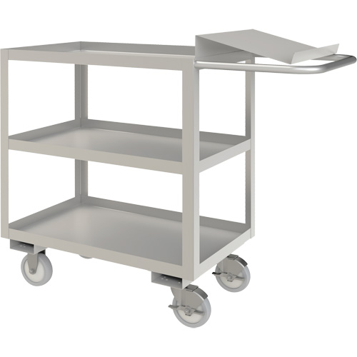 Chariot de pr&eacute;paration de commande de calibre industriel, 39" h x 18-1/8" la x 45" p, 3 Tablettes, Capacit&eacute; 1200 lb Helyx Safety & Industrial Supplies