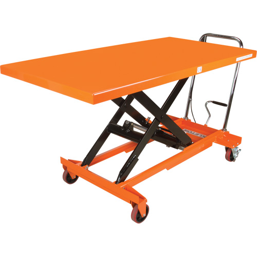 Hydraulic Scissor Lift Table, 63" L x 31-1/2" W, Steel, 1100 lbs. Capacity Helyx Safety & Industrial Supplies