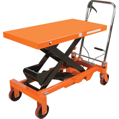 Table &eacute;l&eacute;vatrice &agrave; ciseaux hydraulique, 39-1/2" lo x 20" la, Acier, Capacit&eacute; 1650 lb Helyx Safety & Industrial Supplies