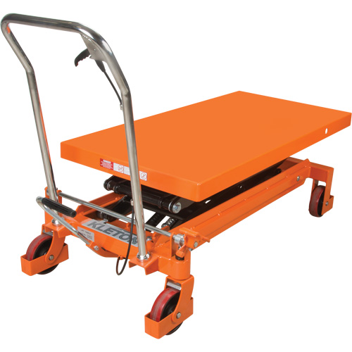 Hydraulic Scissor Lift Table, 48" L x 24" W, Steel, 1540 lbs. Capacity Helyx Safety & Industrial Supplies