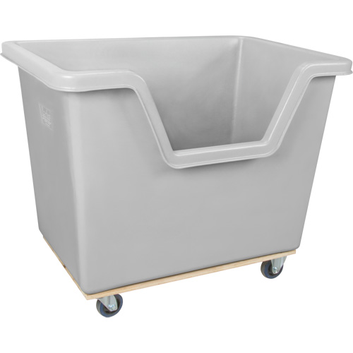 Chariot-caisse &agrave; c&ocirc;t&eacute; ouvert, Poly&eacute;thyl&egrave;ne, 45-3/4" lo x 31-1/4" la x 37-3/4" h, Volume 22 pi³, Capacit&eacute; 1000 lb Helyx Safety & Industrial Supplies