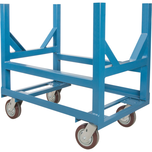 Chariot &agrave; berceaux pour tuyaux et barres, 48" lo x 24" la x 34" h, Capacit&eacute; de 2500 lb, Roue Polyur&eacute;thane Helyx Safety & Industrial Supplies