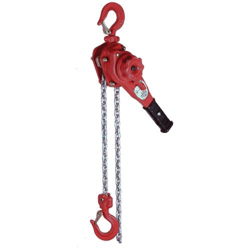 VQ Series Super Light Lever Hoist, 10' Lift, 2300 lbs. (1.6 tons) Capacity, Zinc Chain Helyx Safety & Industrial Supplies