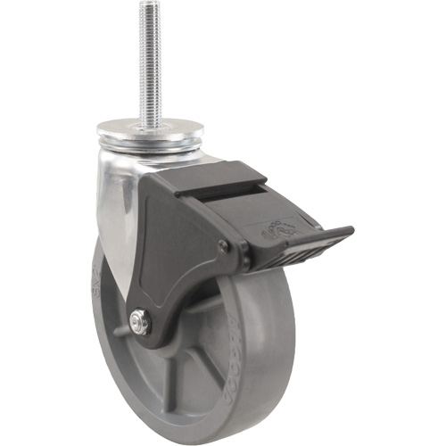 Emaxx Envirothane Caster, Swivel with Brake, 4" (101.6 mm) Dia., 1000 lbs. (453.6 kg.) Capacity Helyx Safety & Industrial Supplies