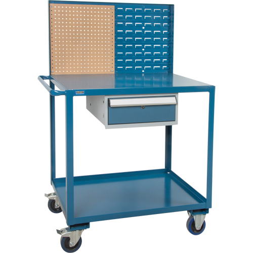 Chariot de service mobile, 2 Tiers, 24" la x 57" h x 40" p, Capacit&eacute; 1200 lb Helyx Safety & Industrial Supplies
