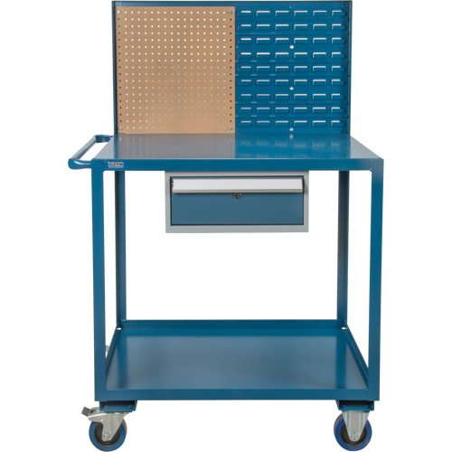 Chariot de service mobile, 2 Tiers, 24" la x 57" h x 40" p, Capacit&eacute; 1200 lb Helyx Safety & Industrial Supplies