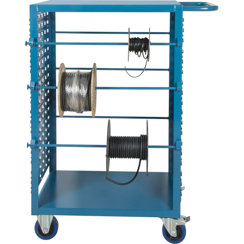 Mobile Wire Spool Cart, Steel, 6 Rod, 21" W x 48" H x 38" D, 1200 lbs. Capacity Helyx Safety & Industrial Supplies