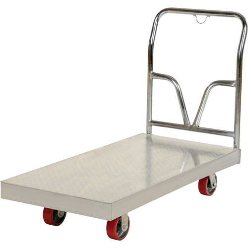 Aluminum Sheet Deck Platform Truck, 24" W x 48" L, 3600 lbs. Cap., Polyurethane Wheels Helyx Safety & Industrial Supplies