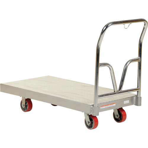 Aluminum Sheet Deck Platform Truck, 24" W x 48" L, 3600 lbs. Cap., Polyurethane Wheels Helyx Safety & Industrial Supplies