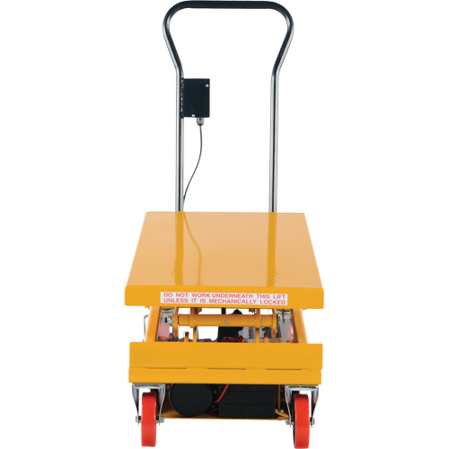 DC Powered Hydraulic Scissor Lift Elevating Cart, Steel, 39-3/4" L x 20-1/2" W, 1000 lbs. Capacity Helyx Safety & Industrial Supplies