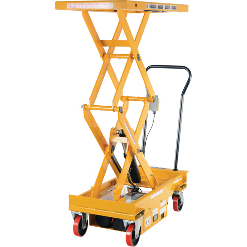 DC Powered Hydraulic Scissor Lift Elevating Cart, Steel, 39-3/4" L x 20-1/2" W, 1000 lbs. Capacity Helyx Safety & Industrial Supplies
