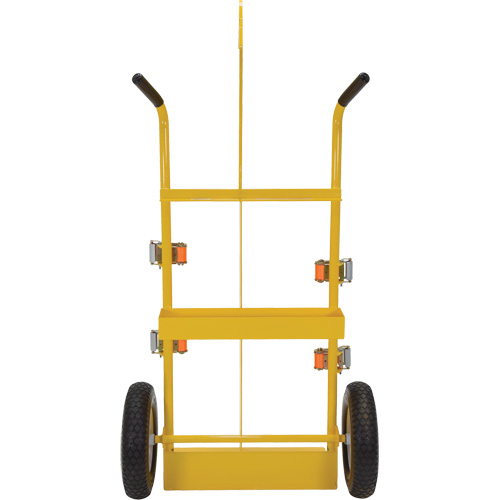 Welding Cylinder Torch Cart, Foam-Filled Wheels, 23-13/16" W x 22-13/16" L Base, 500 lbs. Helyx Safety & Industrial Supplies