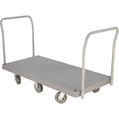 Chariot &agrave; plateforme en plastique robuste, 60" lo x 30" la, 3000 lb cap, Roues Polyur&eacute;thane Helyx Safety & Industrial Supplies