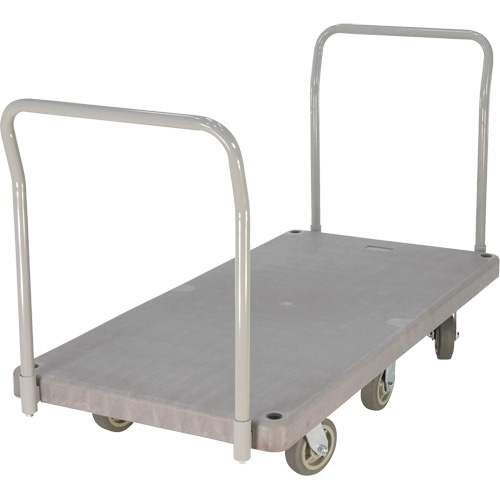 Chariot &agrave; plateforme en plastique robuste, 60" lo x 30" la, 3000 lb cap, Roues Polyur&eacute;thane Helyx Safety & Industrial Supplies