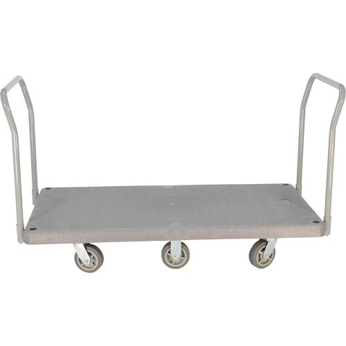 Chariot &agrave; plateforme en plastique robuste, 60" lo x 30" la, 3000 lb cap, Roues Polyur&eacute;thane Helyx Safety & Industrial Supplies