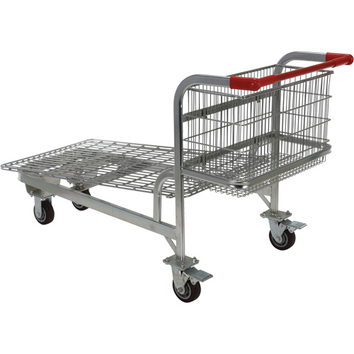 Nestable Wire Cart, Steel, 28-3/4" x 37-1/16" x 59-5/8", 275 lbs. Capacity Helyx Safety & Industrial Supplies