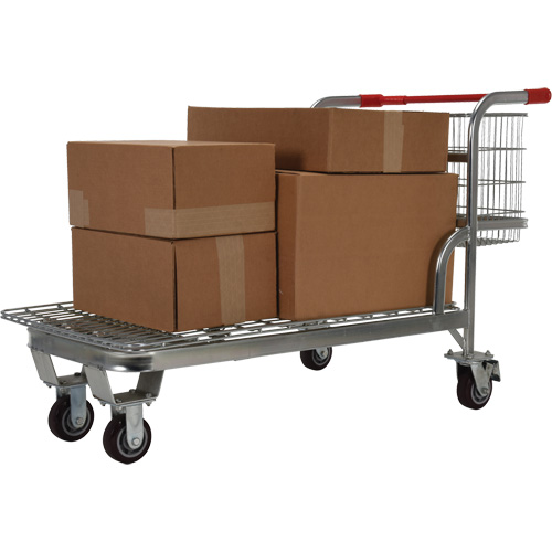 Nestable Wire Cart, Steel, 28-3/4" x 37-1/16" x 59-5/8", 275 lbs. Capacity Helyx Safety & Industrial Supplies