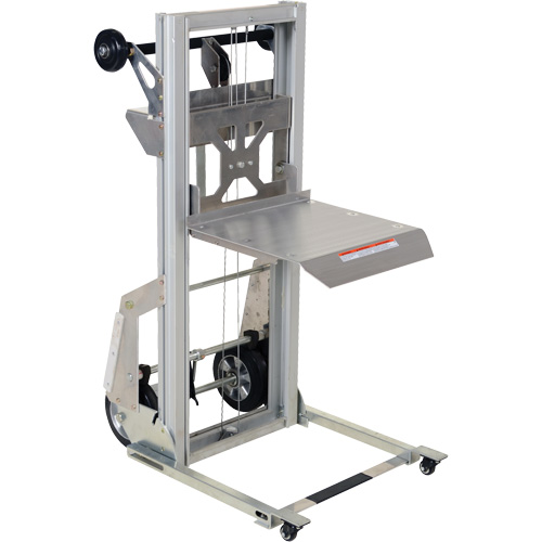 Appareil de levage portatif en aluminium, M&eacute;canisme Pompe au pied, Capacit&eacute; de 200 lb, Levage max de 61" Helyx Safety & Industrial Supplies