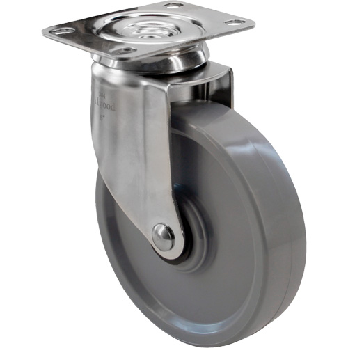 2309 Caster, Swivel, 5" (127 mm), Envirothane Grey, 350 lbs. (158.8 kg.) Helyx Safety & Industrial Supplies