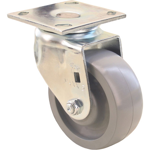 Roulette Max9, Pivotant, 5" (127 mm), Gris-WOW Envirothane, 1000 lb (453,6 kg) Helyx Safety & Industrial Supplies
