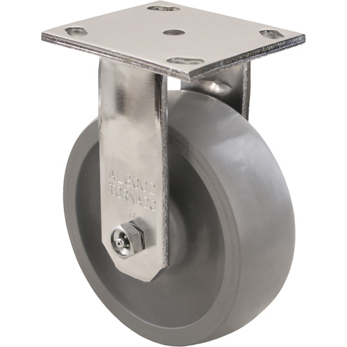 Max9 Caster, Rigid with Brake, 5" (127 mm), Envirothane Grey-WOW, 1000 lbs. (453.6 kg.) Helyx Safety & Industrial Supplies