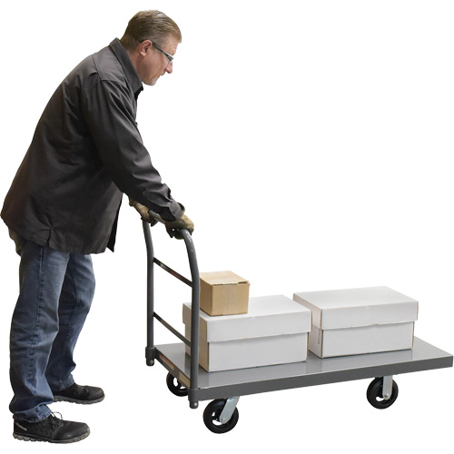Platform Truck, 48" L x 24" W, 2000 lbs. Capacity, Rubber Casters Helyx Safety & Industrial Supplies