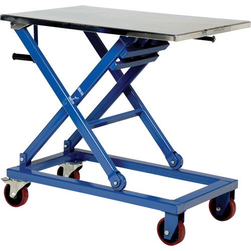 Table &eacute;l&eacute;vatrice manuelle &agrave; ciseaux, 37" lo x 23-1/2" la, Acier, Capacit&eacute; 660 lb Helyx Safety & Industrial Supplies