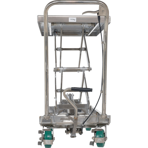 Table &eacute;l&eacute;vatrice hydraulique manuelle &agrave; ciseaux, 36-1/4" lo x 19-3/8" la, Acier inoxydable, Capacit&eacute; 600 lb Helyx Safety & Industrial Supplies
