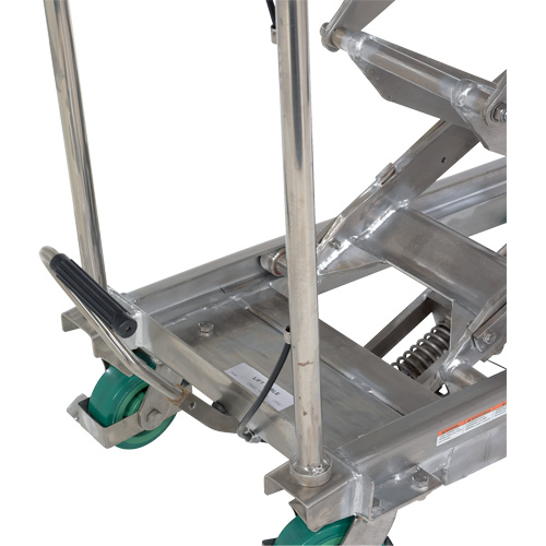 Table &eacute;l&eacute;vatrice hydraulique manuelle &agrave; ciseaux, 36-1/4" lo x 19-3/8" la, Acier inoxydable, Capacit&eacute; 600 lb Helyx Safety & Industrial Supplies
