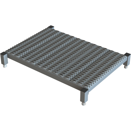 Adjustable Height One-Step Work Platform, 24" W x 36" D, 800 lbs. Capacity, All-Welded Helyx Safety & Industrial Supplies