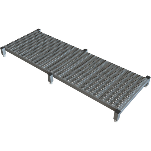 Adjustable Height One-Step Work Platform, 24" W x 71" D, 800 lbs. Capacity, All-Welded Helyx Safety & Industrial Supplies
