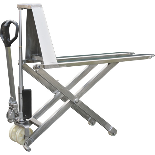 Chariot &eacute;l&eacute;vateur &agrave; ciseaux Eco, 45" lo x 21" la, Acier inoxydable, Capacit&eacute; de 2200 lb Helyx Safety & Industrial Supplies