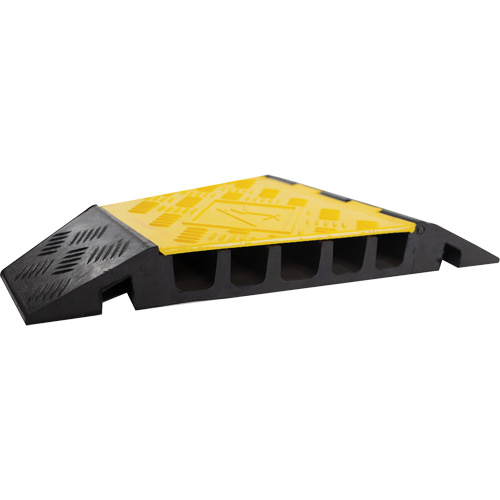 Powerhouse Heavy-Duty Left Turn Cable Protector, 5 Channels, 12" L x 19.75" W x 2.25" H Helyx Safety & Industrial Supplies