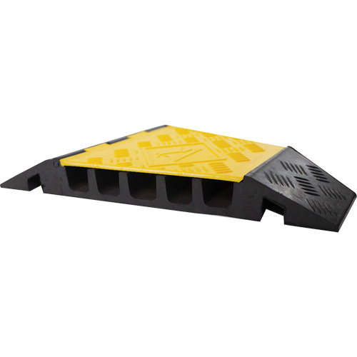 Powerhouse Heavy-Duty Right Turn Cable Protector, 5 Channels, 12" L x 19.75" W x 2.25" H Helyx Safety & Industrial Supplies