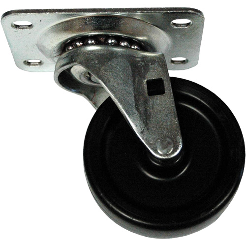 Roulette &agrave; plaque pivotante pour bacs mobiles pour ingr&eacute;dients Helyx Safety & Industrial Supplies