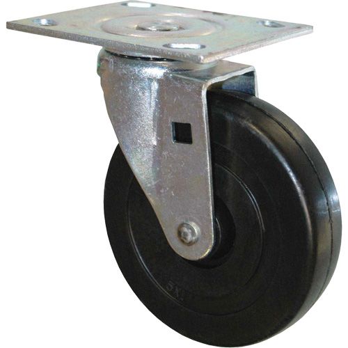 Roulette pivotante en caoutchouc pour chariot &agrave; plateforme Helyx Safety & Industrial Supplies