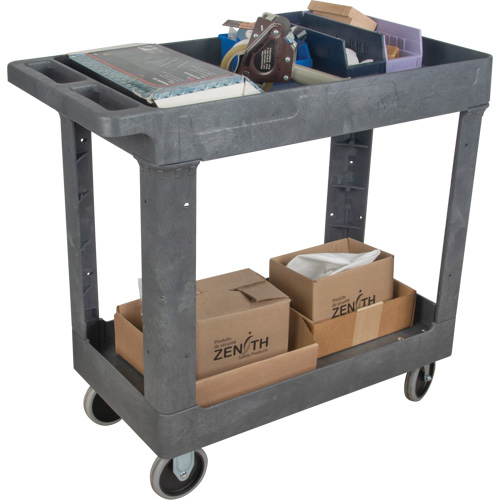 Utility Service Cart, 2 Tiers, 16-1/2" x 32-1/2" x 34-1/2", 550 lbs. Capacity Helyx Safety & Industrial Supplies