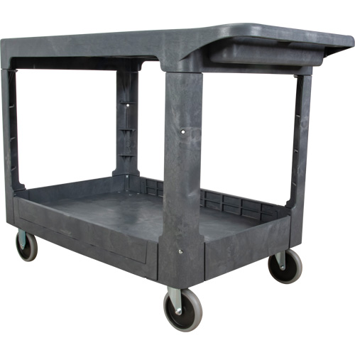 Flat-Shelf Utility Service Cart, 2 Tiers, 25-1/4" x 32-1/4" x 44", 550 lbs. Capacity Helyx Safety & Industrial Supplies