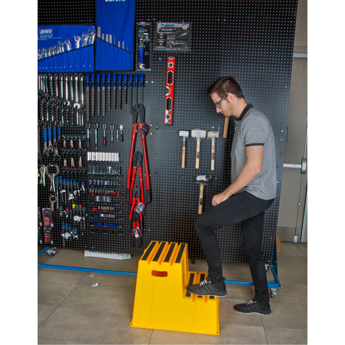 Industrial Step Stool, 2 Steps, 26" x 22-7/16" x 19-11/16" High Helyx Safety & Industrial Supplies