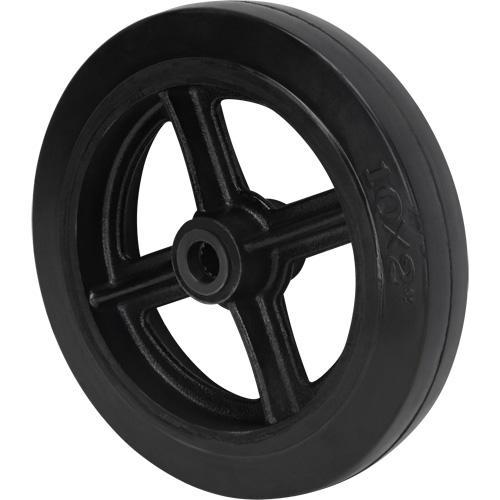 Mold-On Rubber Wheel, 10" (254 mm) Dia. x 2" (50.8 mm) W, 948 lbs. (430 kg) Capacity Helyx Safety & Industrial Supplies