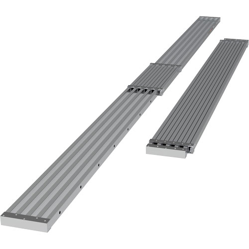 Telescoping Work Plank, 204" W x 12" D, 250 lbs. Capacity, Knocked Down Helyx Safety & Industrial Supplies