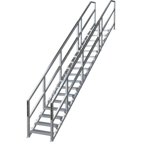 Syst&egrave;me d'escalier modulaire pour la construction de 17-21 marches SmartStairs, 157-1/2" ha Helyx Safety & Industrial Supplies