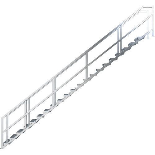 Syst&egrave;me d'escalier modulaire pour la construction de 17-21 marches SmartStairs, 157-1/2" ha Helyx Safety & Industrial Supplies