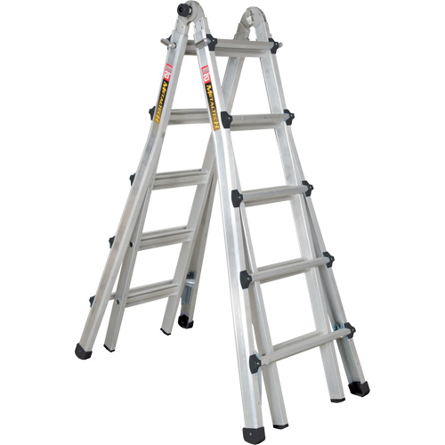 Telescoping Multi-Position Ladder, Aluminum, 300 lbs., CSA Grade 1A Helyx Safety & Industrial Supplies