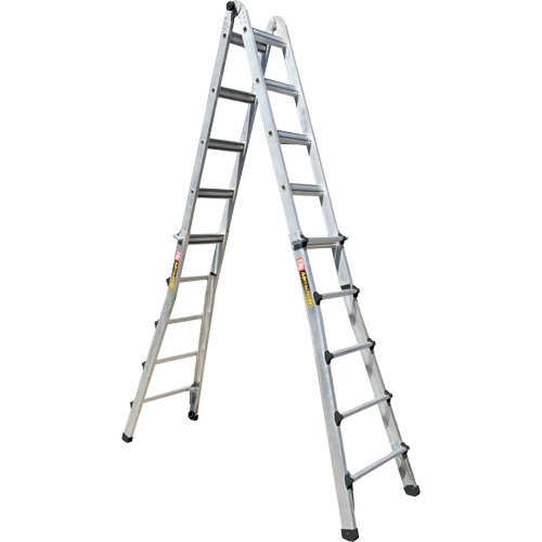Telescoping Multi-Position Ladder, Aluminum, 300 lbs., CSA Grade 1A Helyx Safety & Industrial Supplies