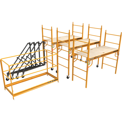 Complete 18' Drywall  Baker Scaffold Tower Set, 122" D x 236" H Helyx Safety & Industrial Supplies