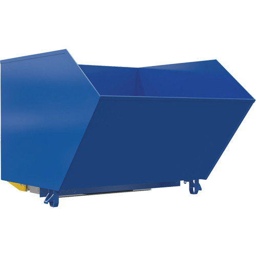 Conteneur autobasculeur robuste en style H, Acier, 1-1/2 vg³, Bleu Helyx Safety & Industrial Supplies